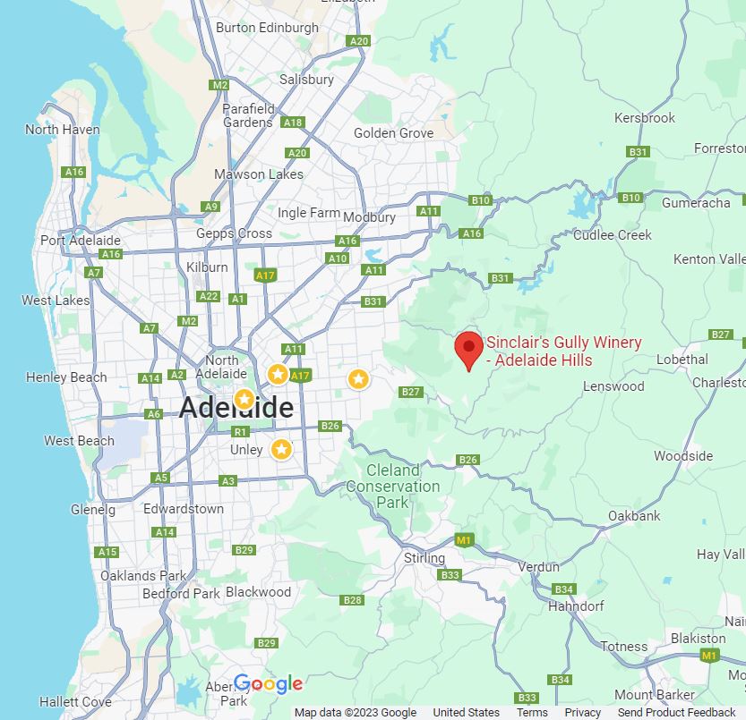 Sinclairs Gully Map